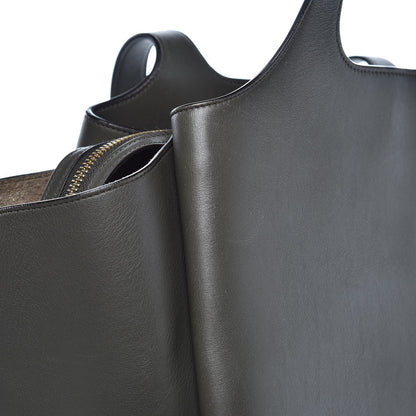 Celine Supple Natural Calfskin Vertical Tri-Fold Bag Stone 9 of 13