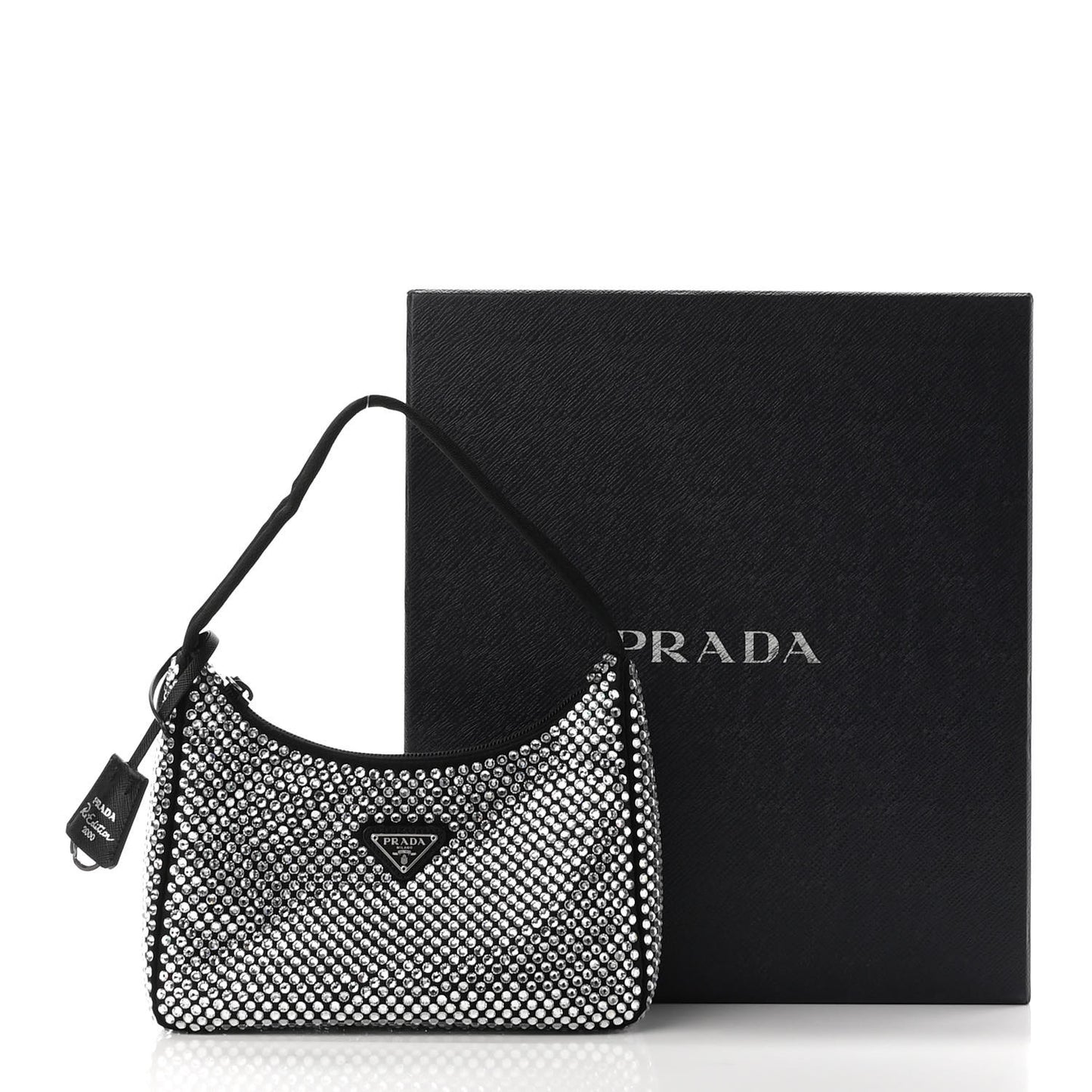 Satin Crystal Mini Re-Edition 2000 Bag Cristal