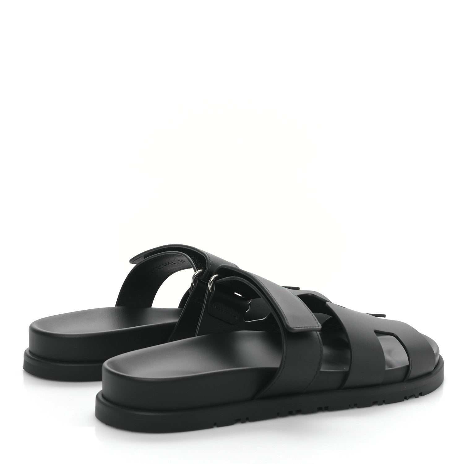 Hermes Calfskin Womens Chypre Sandals 38 Black 4 of 8