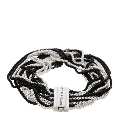 David Yurman DAVID YURMAN Darkened Sterling Silver 21mm Multi Row Box Chain Bracelet 2 of 4