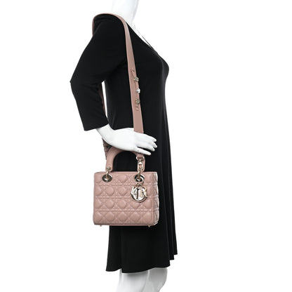 Christian Dior Lambskin Cannage Small My ABCDior Lady Dior Fard 2 of 10