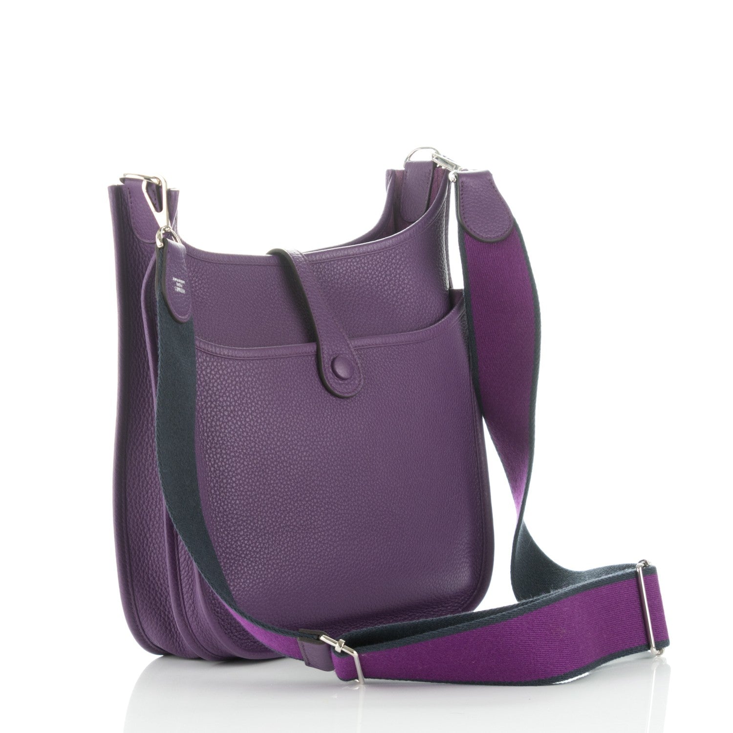 Hermes Taurillon Clemence Amazone Evelyne III PM Ultraviolet 3 of 7