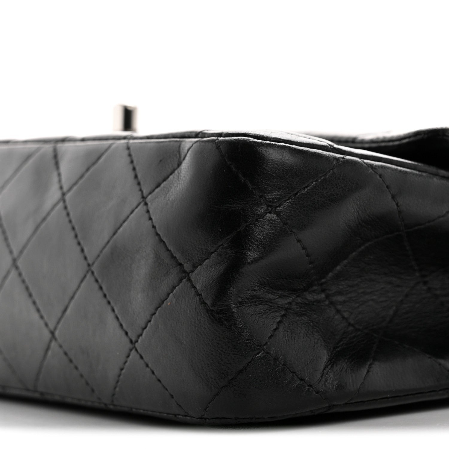 Chanel Lambskin Quilted Medium Double Flap Black 10 of 15