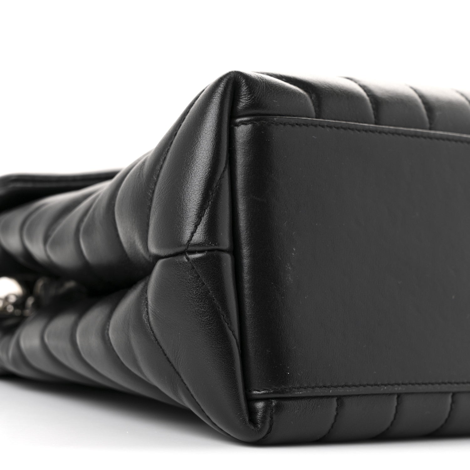 Saint Laurent Calfskin Y Quilted Monogram Medium Loulou Chain Satchel Black 17 of 25