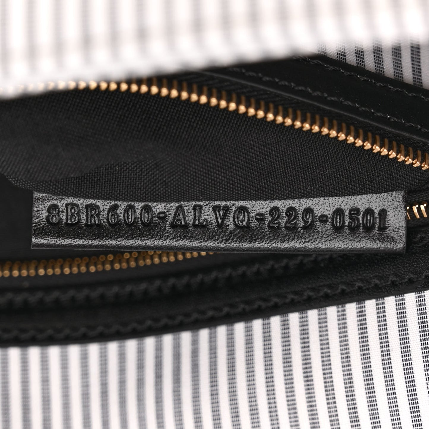 Cotton Cuoio Bretagna Striped Baguette Grigio White Black