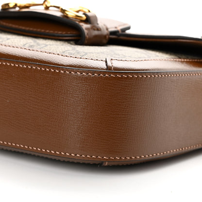 Gucci GG Supreme Monogram Web Mini Horsebit 1955 Shoulder Bag Beige Brown Sugar 10 of 10