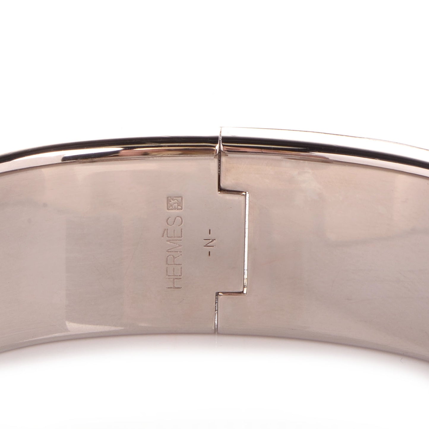 Enamel Clic Clac H Bracelet Wide GM Marron Glace