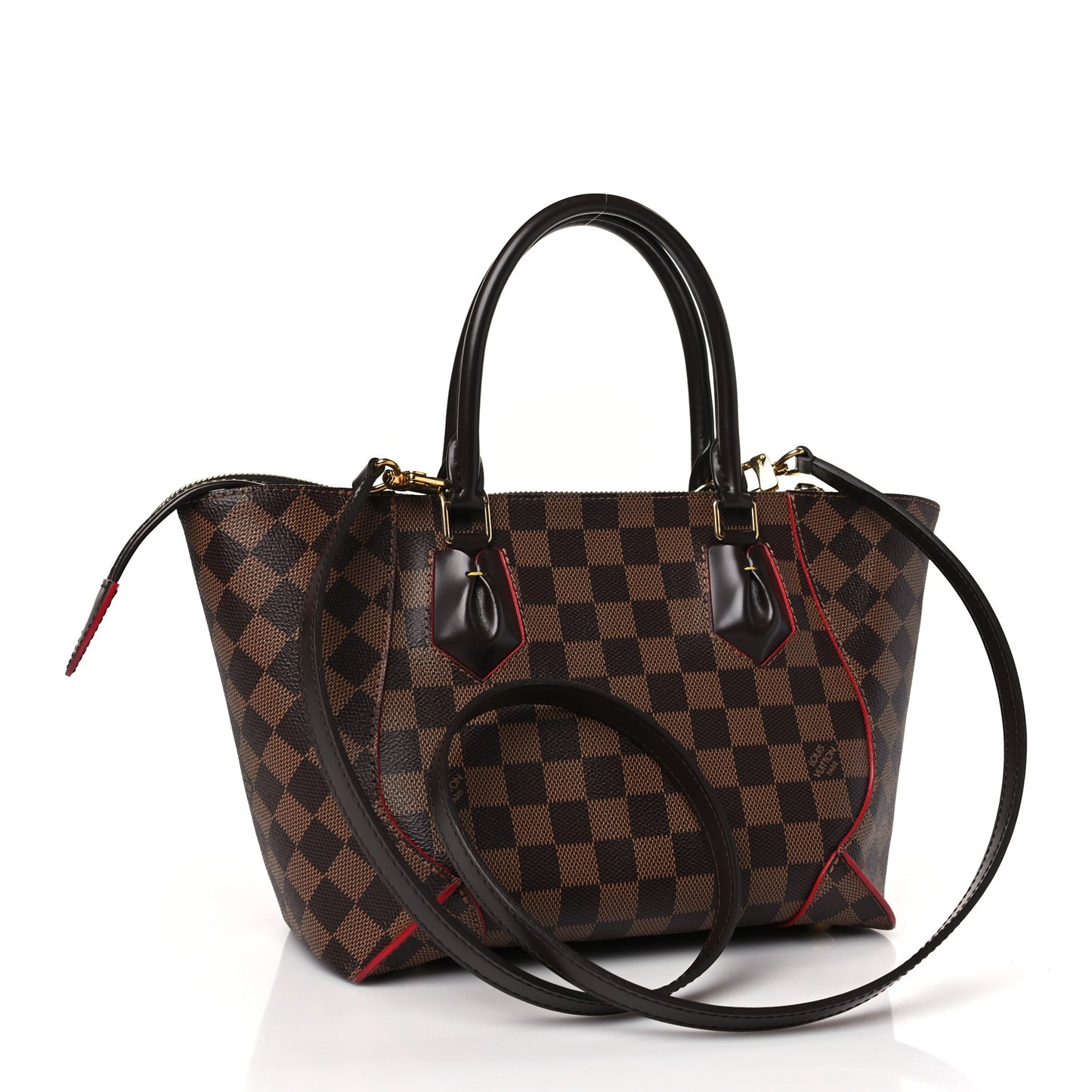 Damier Ebene Caissa Tote PM Cherry
