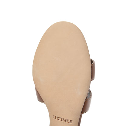 Hermes Calfskin Oasis Sandals 36 Gold 9 of 14