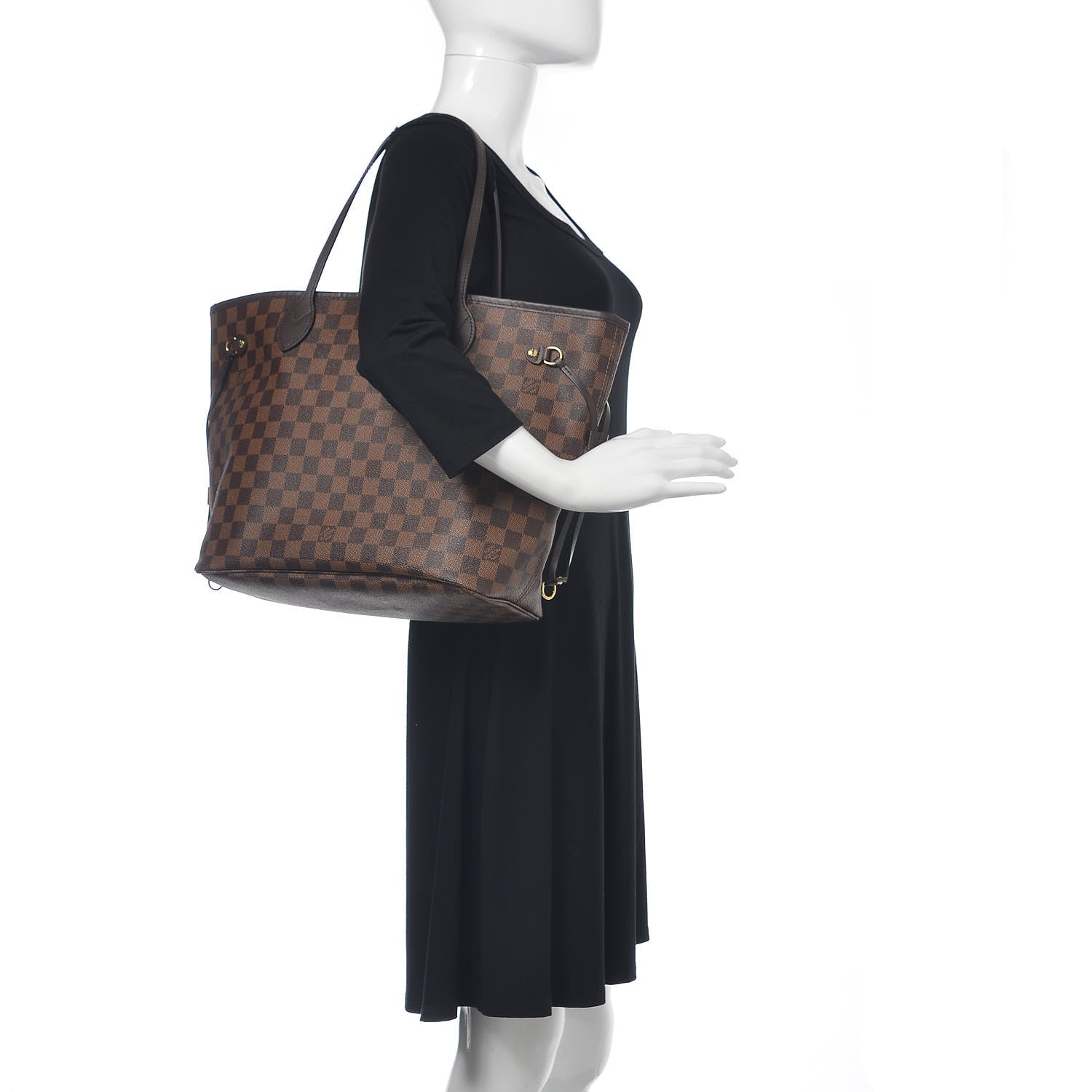 Louis Vuitton Damier Ebene Neo Neverfull MM Rose Ballerine 2 of 10