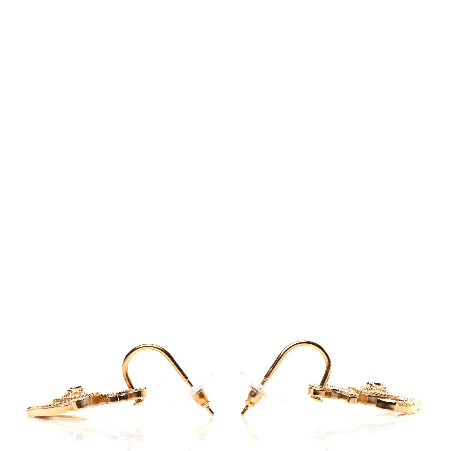 Chanel Metal Anchor CC Earrings Gold 3 of 4