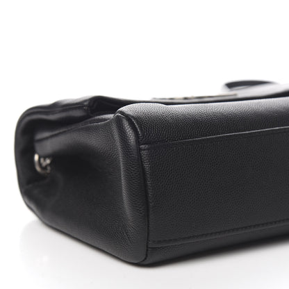 Saint Laurent Grain De Poudre Small West Hollywood Monogram Fold-Over Bag Black 7 of 11