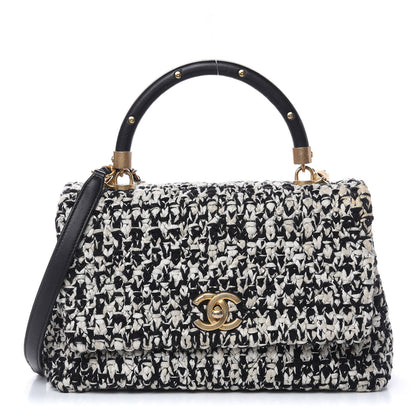 Chanel Crochet Small Coco Handle Flap Black Beige 1 of 18