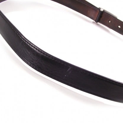 Louis Vuitton Leather Jeans Belt Black w Silver Buckle 3 of 8