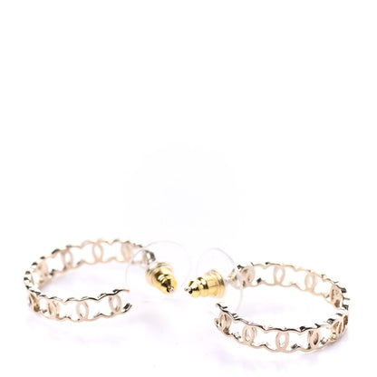 Chanel Metal CC Hoop Earrings Gold 3 of 4