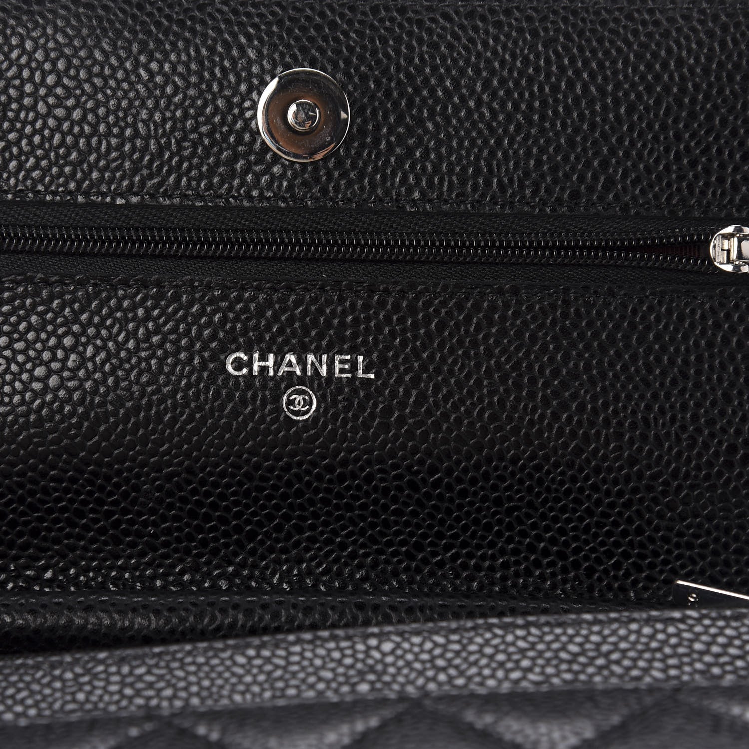 Chanel Caviar Quilted Wallet On Chain WOC Black 8 of 12