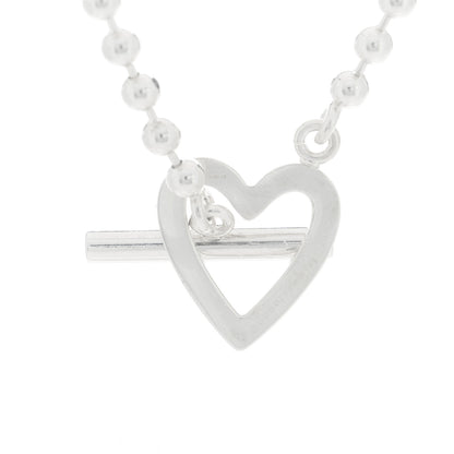 Gucci Sterling Silver Heart Toggle Necklace 5 of 5