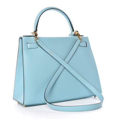 Hermes Epsom Kelly Sellier 28 Bleu Atoll 3 of 34