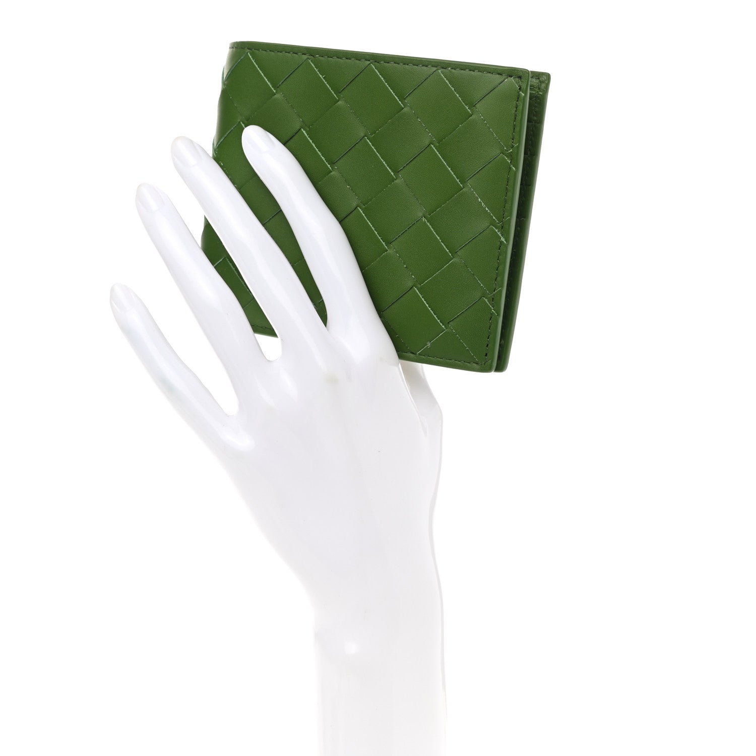 Bottega Veneta Nappa Intrecciato Bi-Fold Wallet Avocado 2 of 7