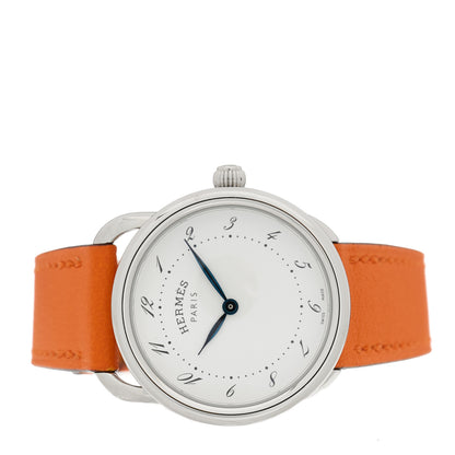Hermes Stainless Steel Swift 28mm Arceau Quartz Watch Orange 2 of 5