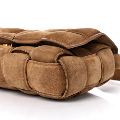 Bottega Veneta Suede Maxi Intrecciato Padded Cassette Crossbody Bag Taupe 6 of 9