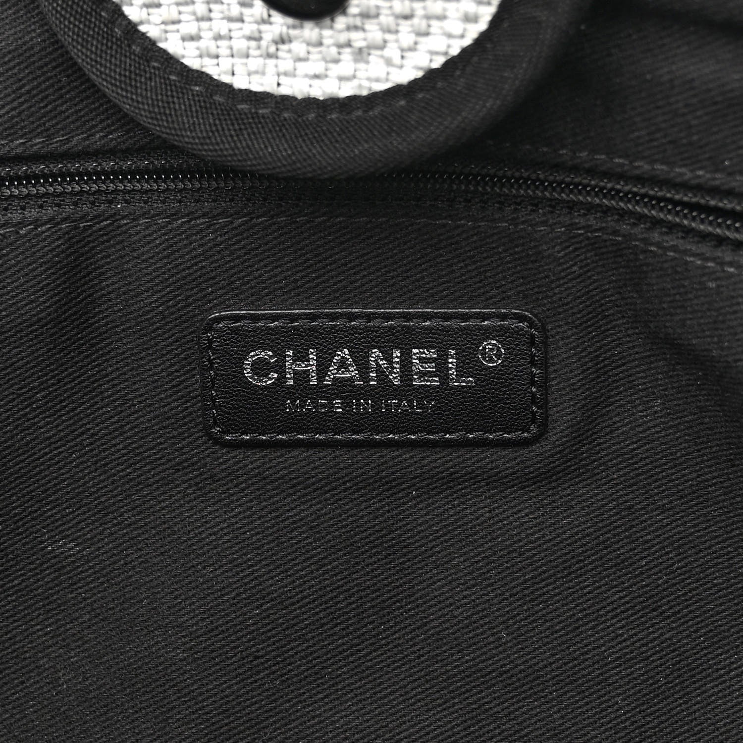 Chanel Woven Straw Raffia Medium Deauville Tote Grey 6 of 11