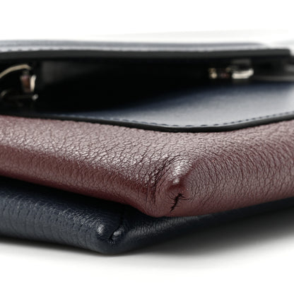 Givenchy Calfskin Duetto Crossbody Bag Blue Burgundy 10 of 13