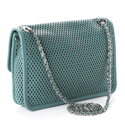Chanel Perforated Calfskin Small Up In The Air Flap Green 3 of 10