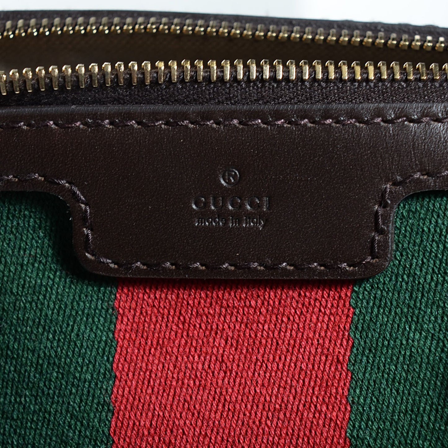 Monogram Vintage Web Medium Boston Dark Brown