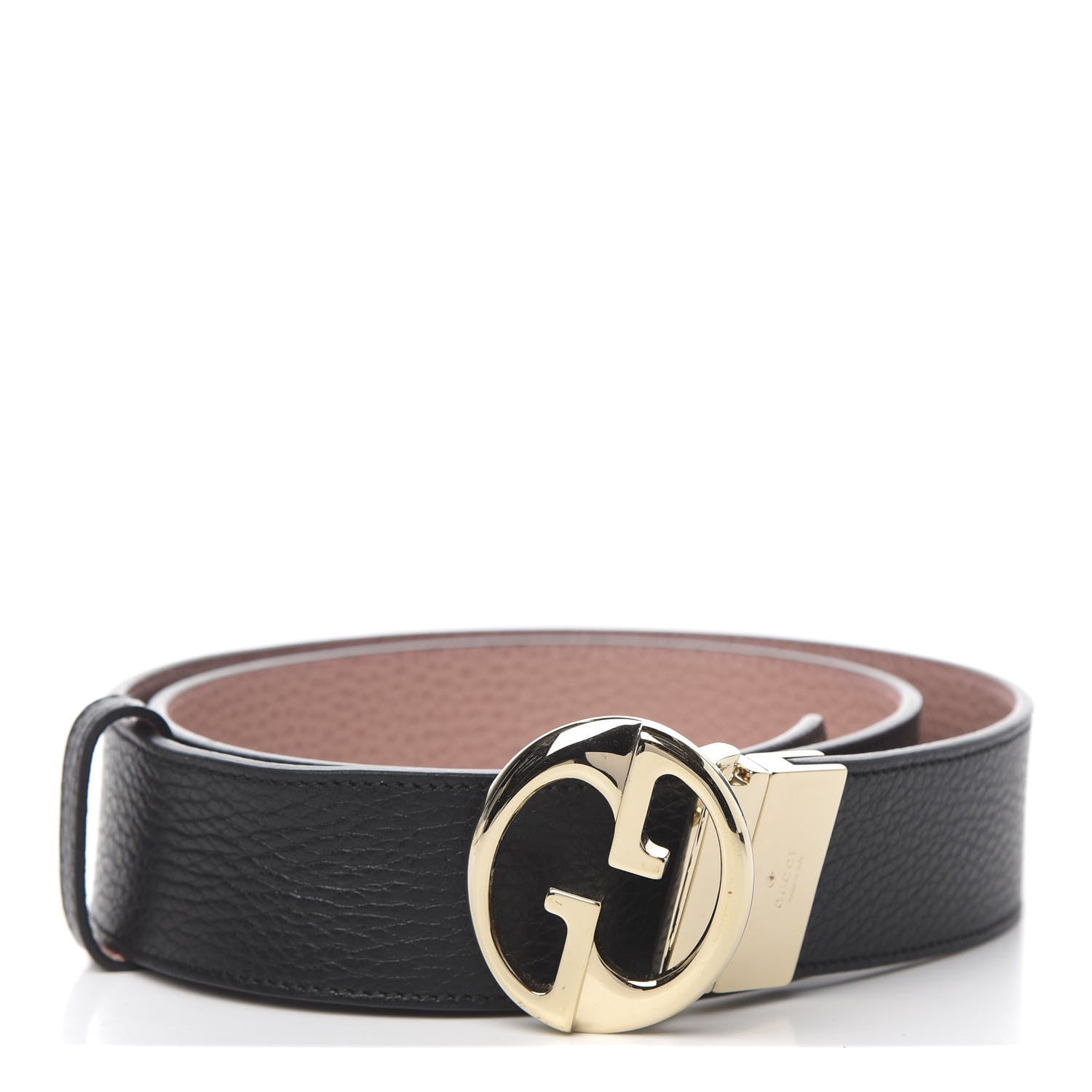 Gucci Calfskin 1973 Reversible Belt 90 36 Black Pink 1 of 5