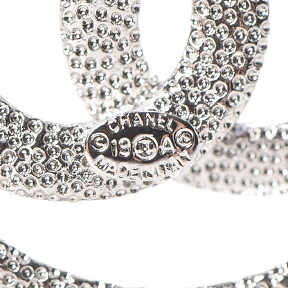 Chanel Crystal CC Brooch Silver Blue 4 of 6