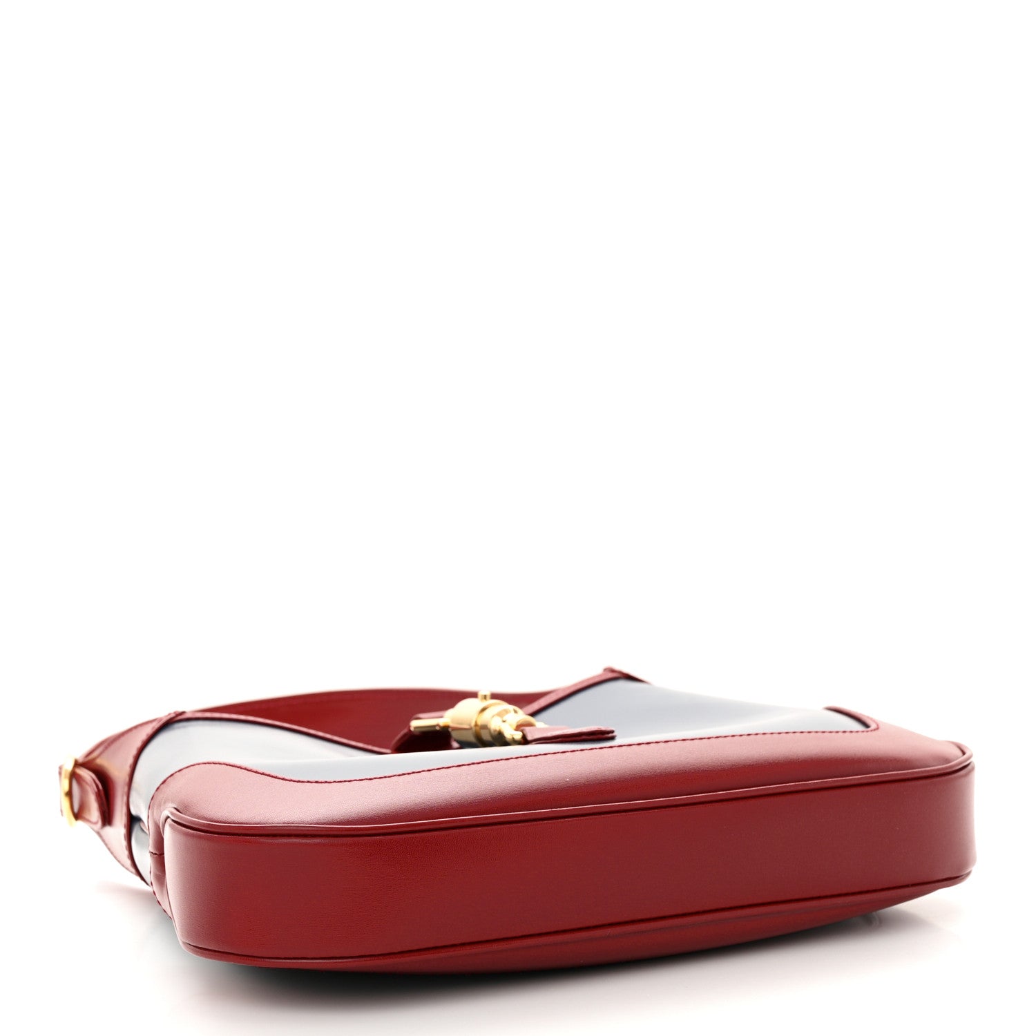 Gucci Boarded Dyana Lux Calfskin Bi-Color Small Jackie 1961 Hobo Blue Agata New Cherry Red 4 of 11
