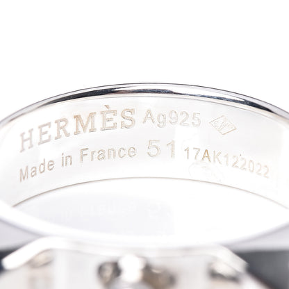 Hermes Sterling Silver PM Collier De Chien Ring 51 5.75 4 of 5