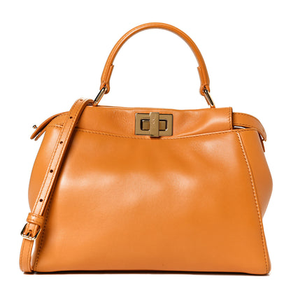 Fendi Nappa Mini Peekaboo Iconic Satchel Giallo Syrup 1 of 11