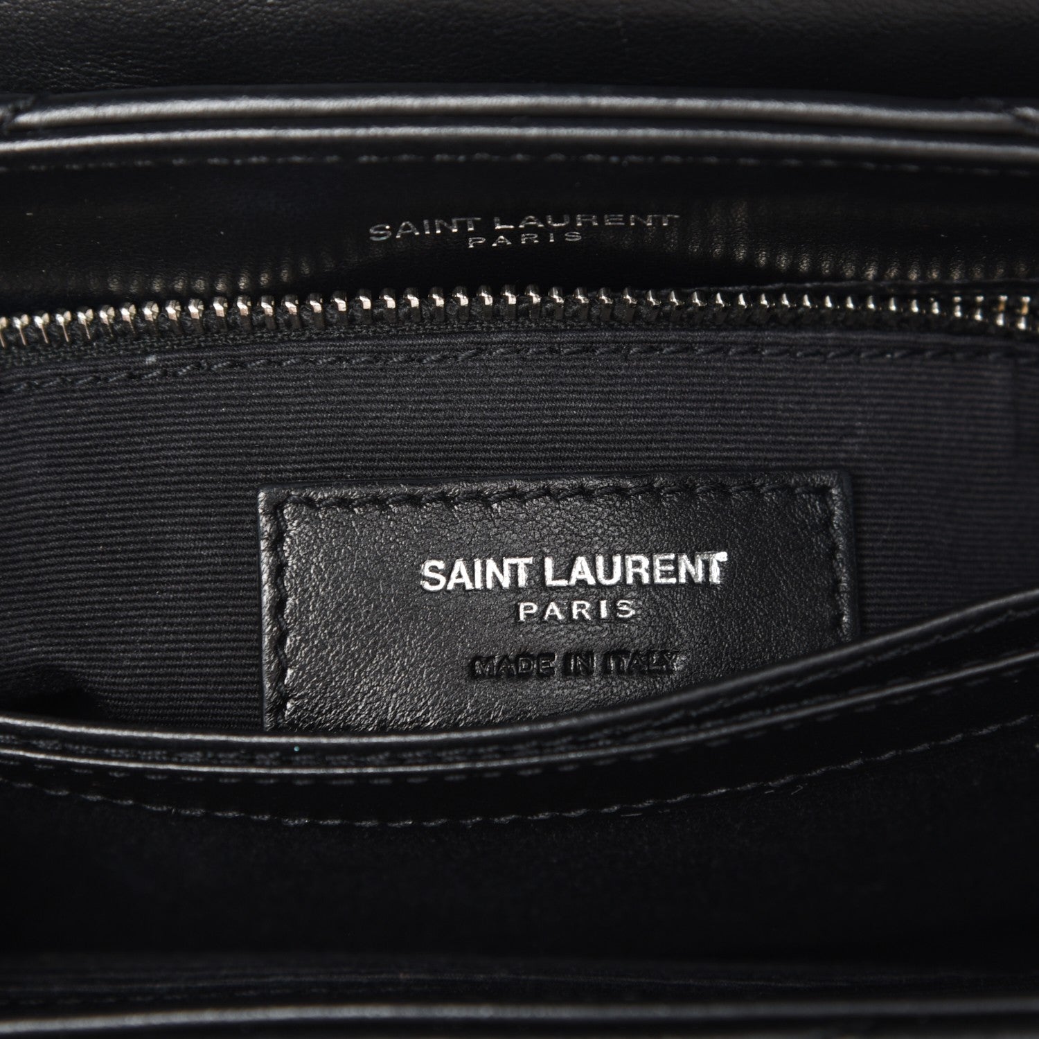 Saint Laurent Calfskin Y Quilted Monogram Toy Loulou Crossbody Bag Black 7 of 9