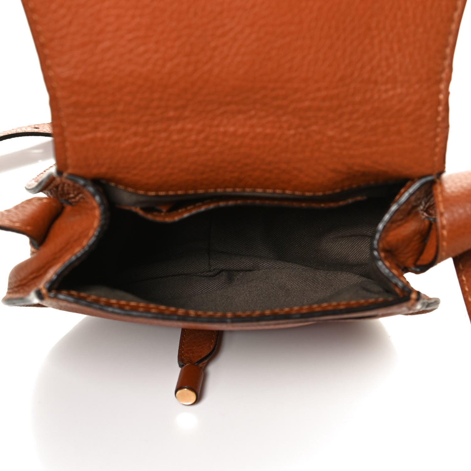 Chloe Calfskin Mini Marcie Round Crossbody Bag Tan 5 of 12