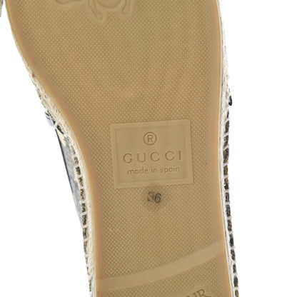 Gucci GG Supreme Monogram Bees Espadrille Flats 36 Beige Ebony Oro Black 6 of 10