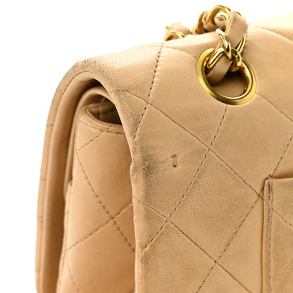 Chanel Lambskin Quilted Medium Double Flap Beige 22 of 26