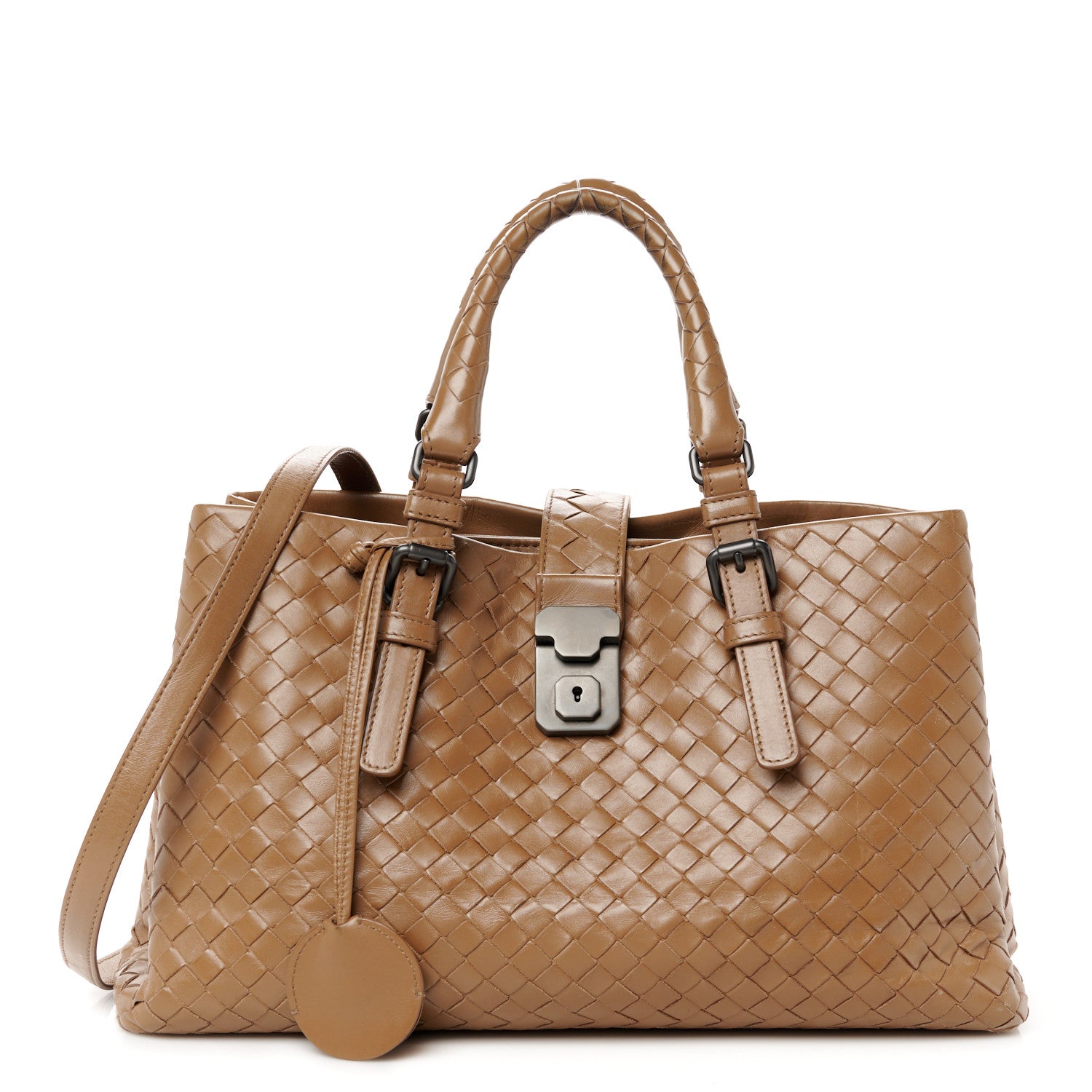 Bottega Veneta Light Calf Intrecciato Small Roma New Cigar 1 of 12
