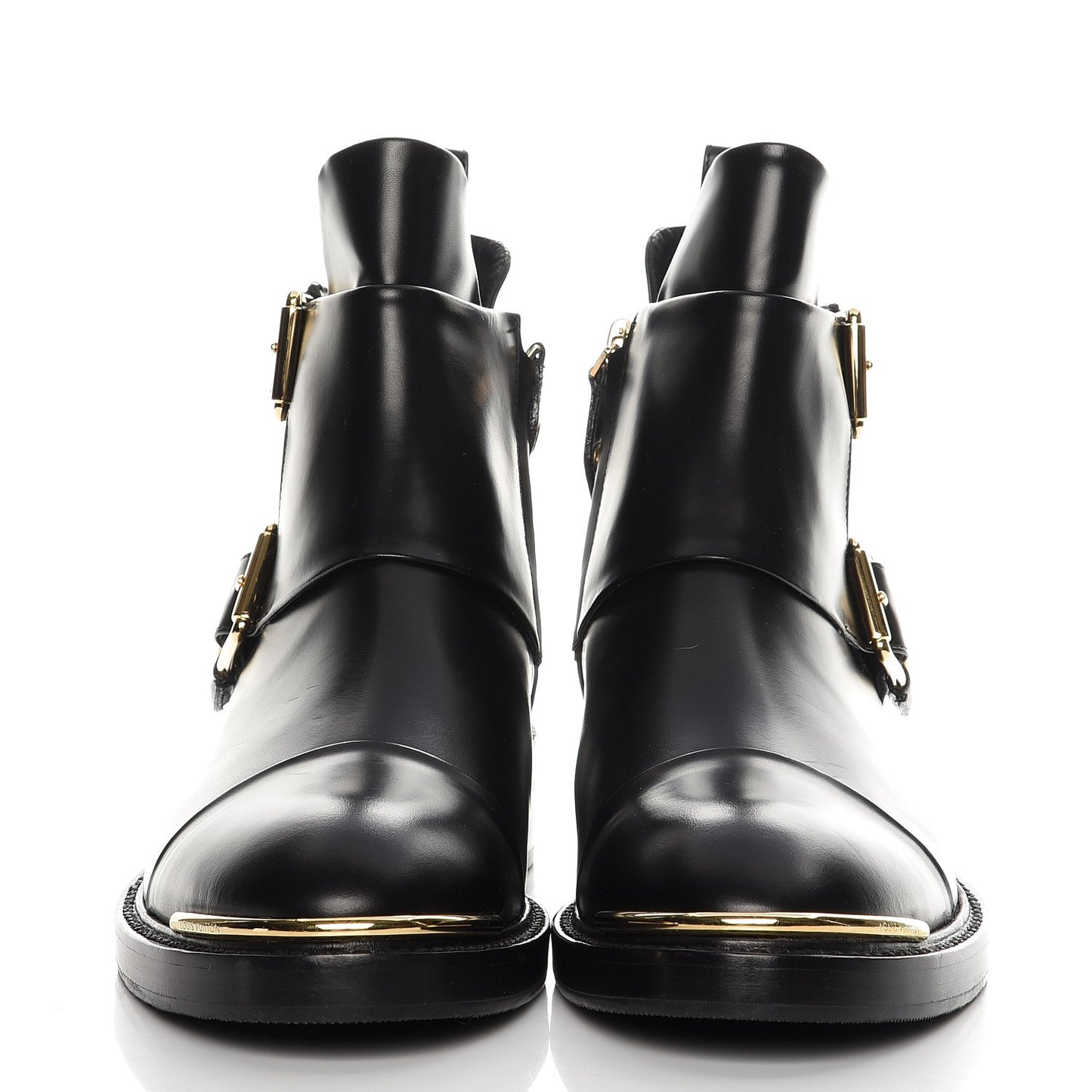 Calfskin Valley Flat Ankle Boots 37.5 Black