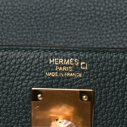 Hermes Togo Matte Alligator Kelly Retourne Touch 28 Vert Cypress 6 of 11