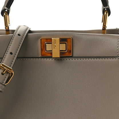 Fendi Vitello Seta Shiny Nappa Plexiglass Tortoise Mini Peekaboo Iconic Satchel Tortora 8 of 10