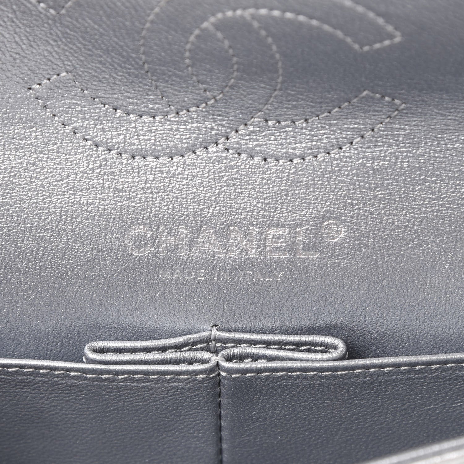 Chanel Metallic Lame Quilted Small Double Flap Silver 5 of 12