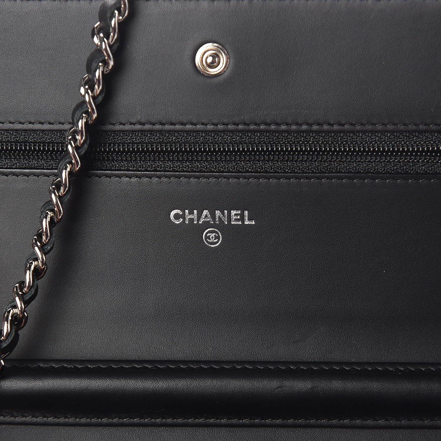 Chanel Patent Quilted Wallet On Chain WOC Black 6 of 12