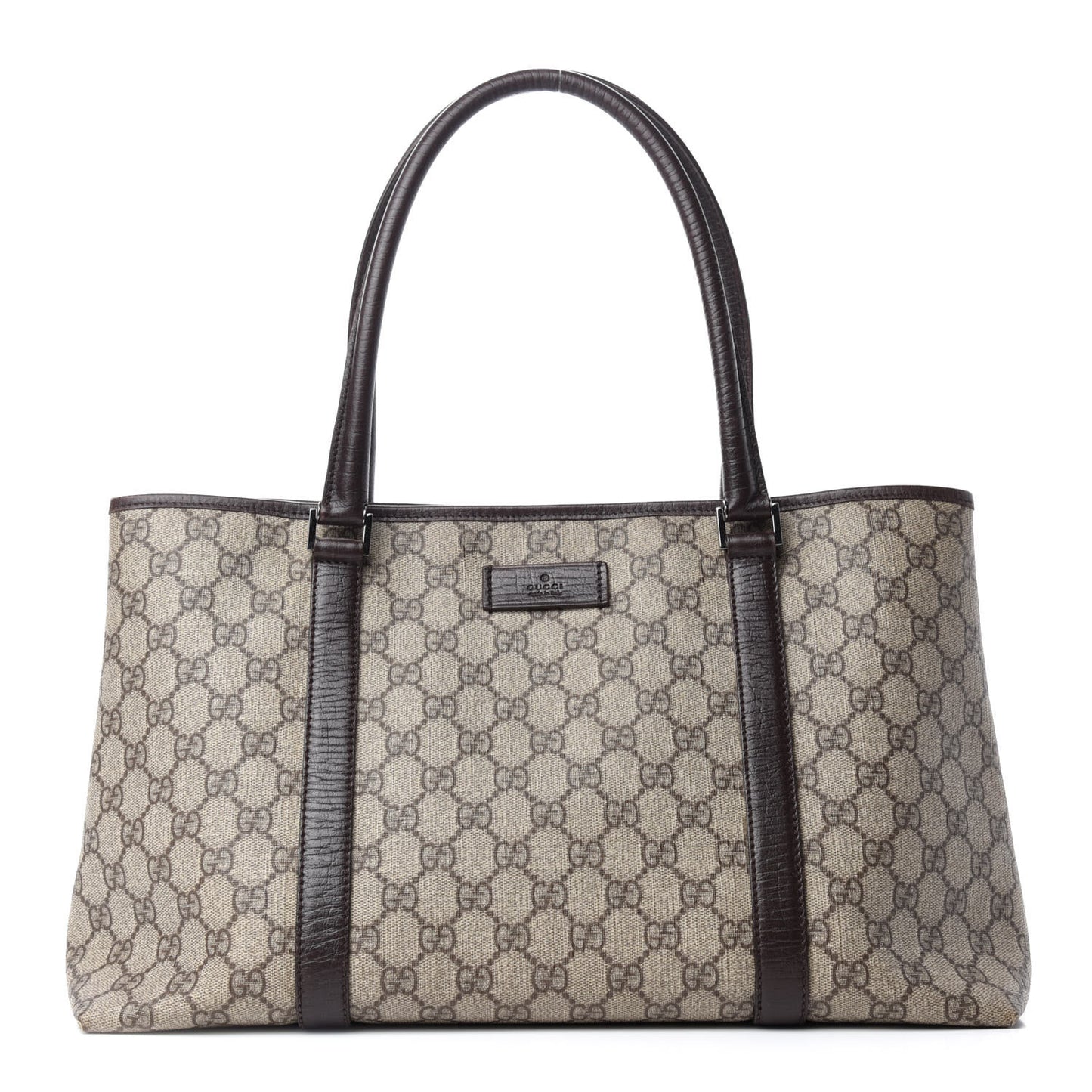GG Plus Monogram Medium Joy Tote Dark Brown