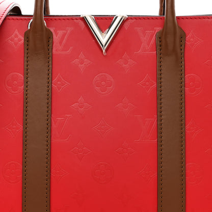 Louis Vuitton Monogram Cuir Plume Very Tote MM Rubis Noisette 7 of 11