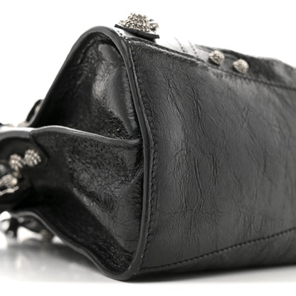Balenciaga Agneau Arena Crystal Neo Cagole Handbag XS Black 10 of 13