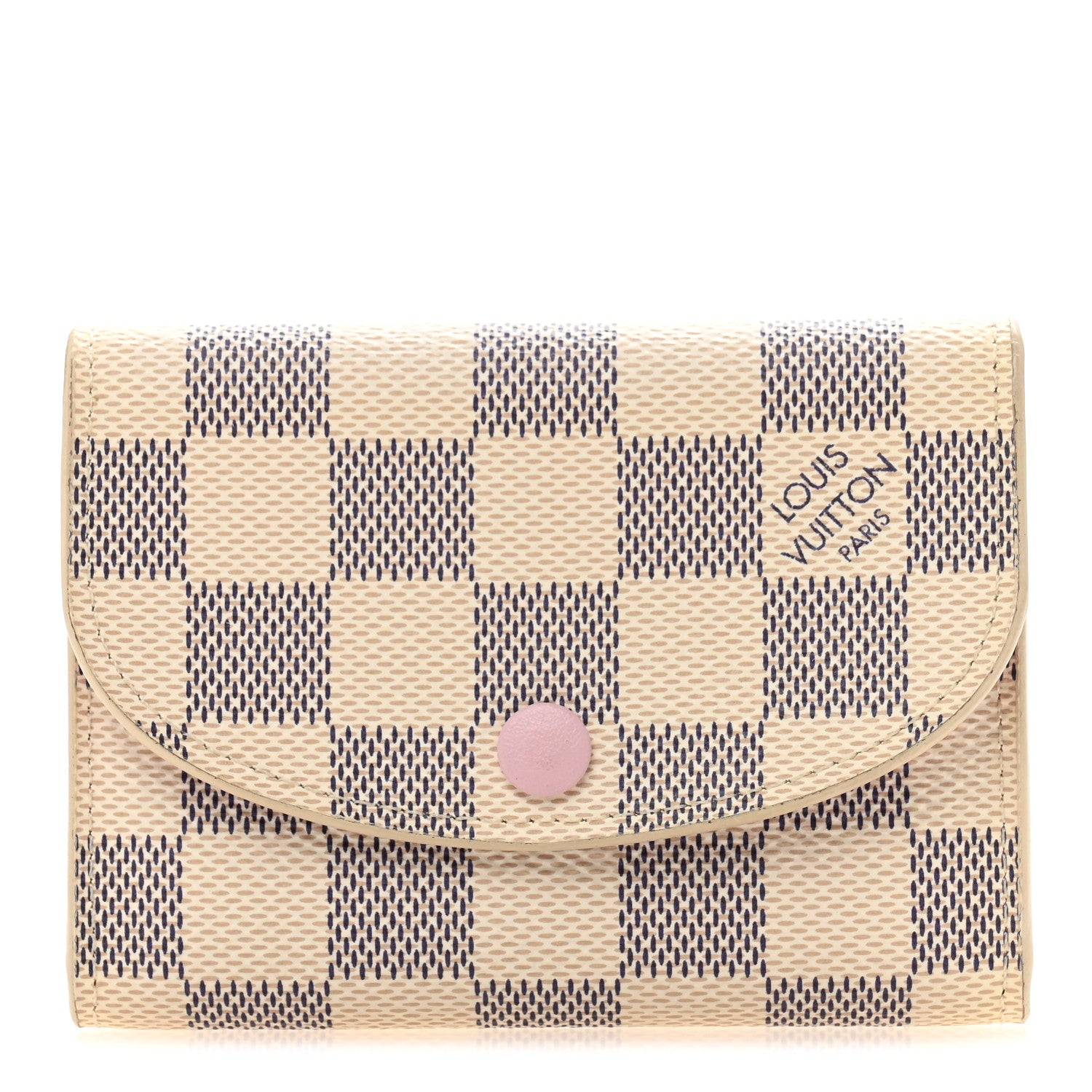 Louis Vuitton Damier Azur Rosalie Coin Purse Rose Ballerine 1 of 8
