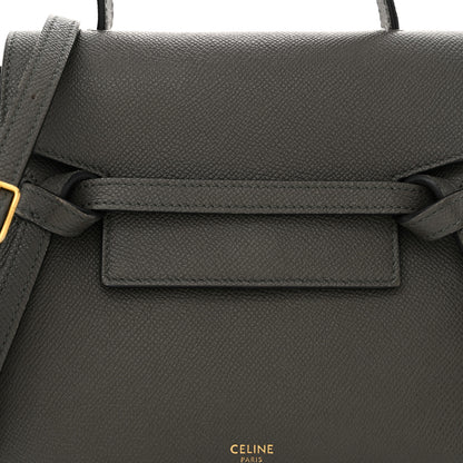 Celine Grained Calfskin Nano Belt Bag Grey 8 of 14