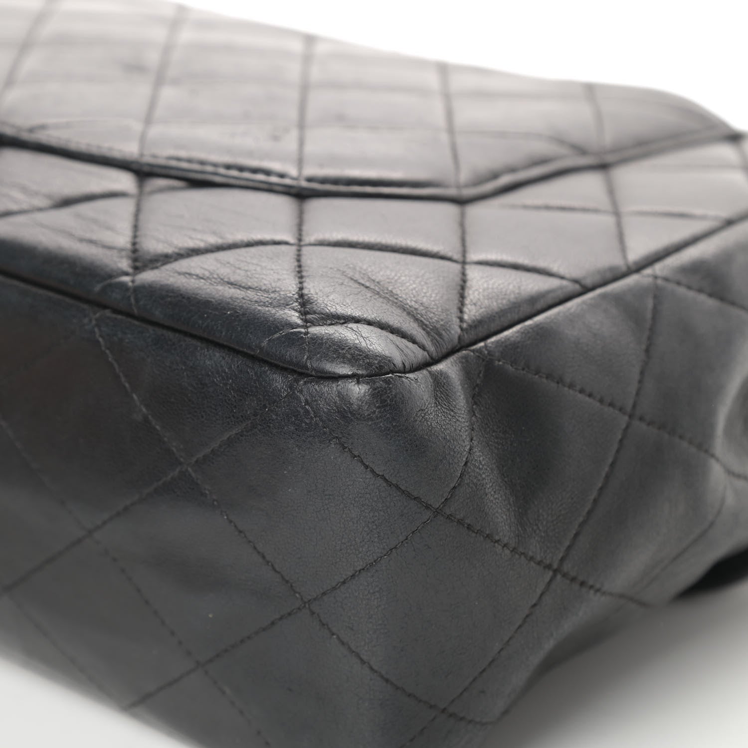 Chanel Lambskin Quilted XL Jumbo Single Flap Black 12 of 19